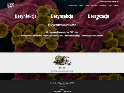 INSERAT - dezynfekcja, dezynsekcja, deratyzacja